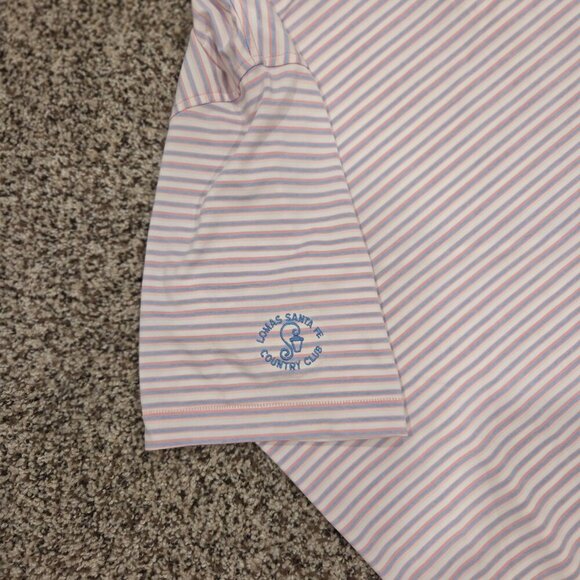 Peter Millar Summer‎ Comfort Polo Shirt Men's XL Striped Performance Stretch - Picture 6 of 6